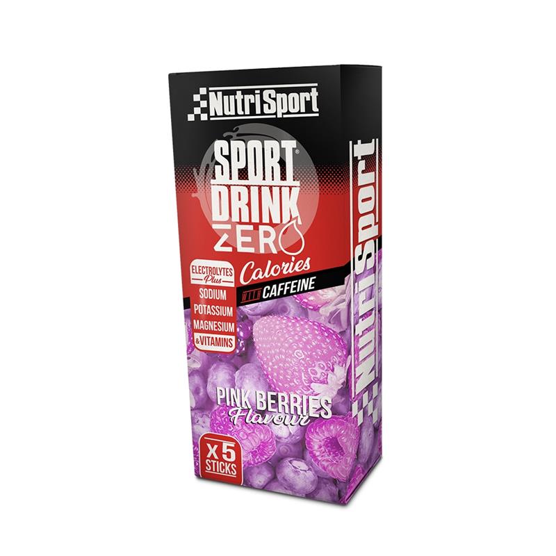 Sport Drink Zero + Cafeína Pink Berries · Nutrisport · 5 sticks